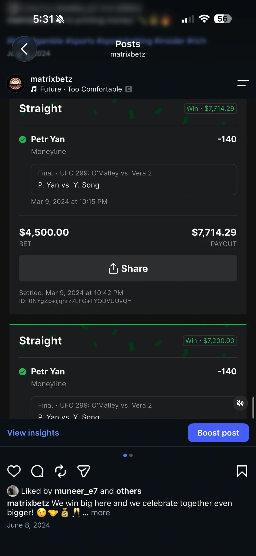 Petr Yan moneyline — settled win.